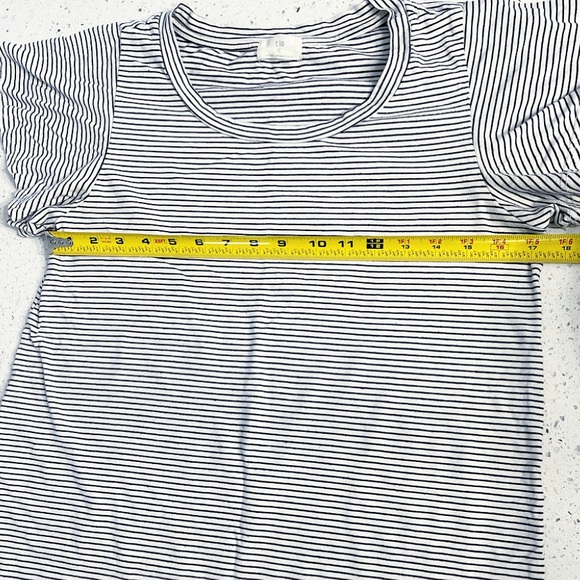 Anthropologie t.la Striped Flutter-Sleeved Tee Dress Blue Motif Women’s S - Picture 7 of 9